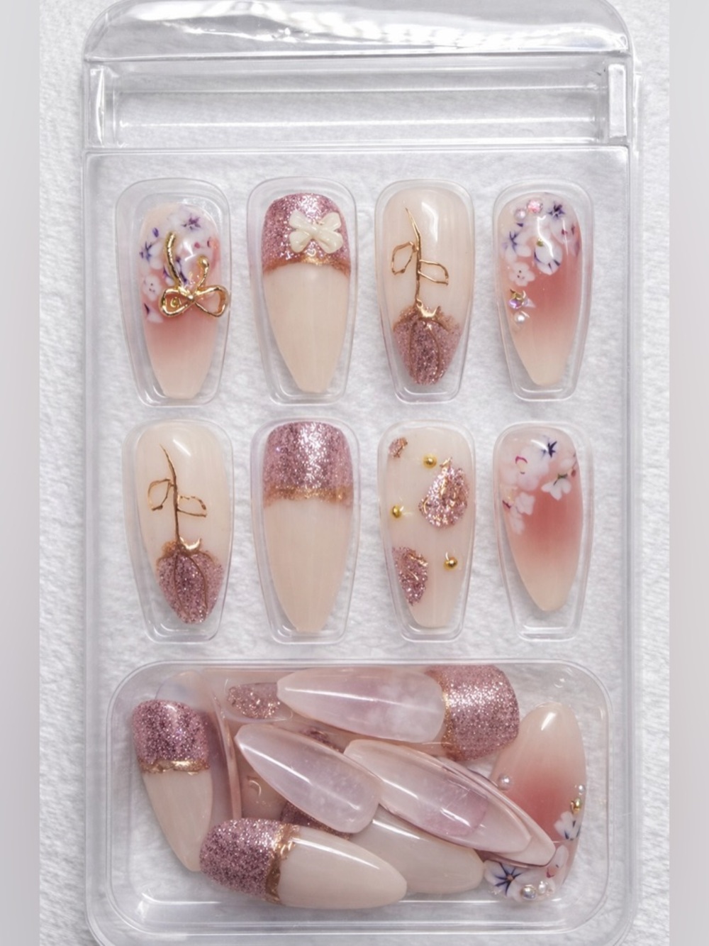 CUSTOM MADE Press On Gel X Nails. 24 Assorted Sizes.